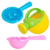 Bath Toys for Kids Ages 3+, Kids Bathtub Toys Water Toys Swimming Pool Toys, Kids Small Watering Can Bath Toys with 2 Bathing Spoons, 3 Pack Shower Toys for Kids Bath Time Fun (Green)