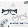 TEAPLMTT Blue Light Blocking Glasses Oversized Square Computer Glasses Anti Blue Light for Women Men(Clear)