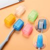 Sliverdew 5 Pcs Toothbrush Cover Toothbrush Covers Caps Portable Toothbrush Head Case Cover Travel Toothbrush Head Holder for Home Office Hotel Outdoor