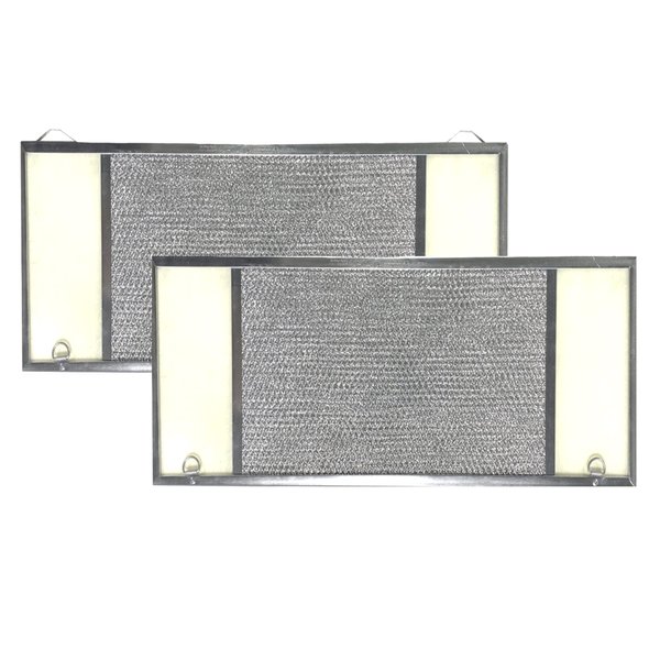 2-Pack Air Filter Factory 8-1/4 x 23-1/2 x 3/8 Inches Range Hood Aluminum Lens Grease Filters