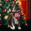 STMK 2 Pack Christmas Cat Bandana Collar with Bell, Breakaway Holiday Cat Kitten Bandana Collar with Bell Santa Christmas Tree for Christmas Cats Kittens Costume Decorations