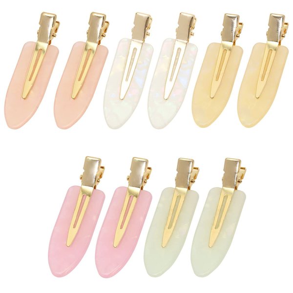 Mini Skater 10Pcs 2.4"No Crease Hair Clip No Bend Hair Clips Flat Duckbill Hair Barrette for Hair Styling and Makeup Application,Gradient Color
