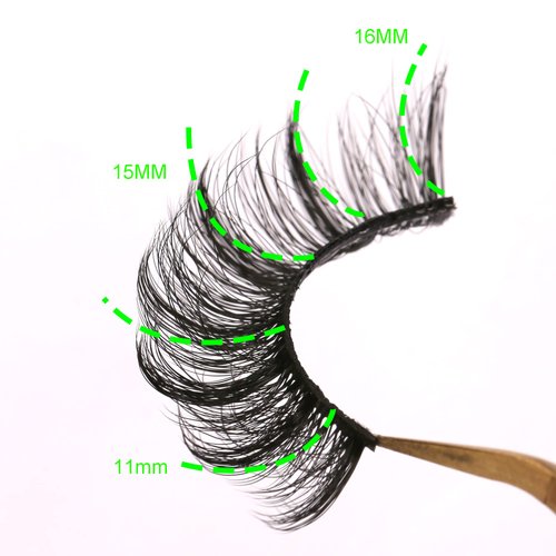 False Eyelashes Cat Eye Russian Volume DD Curl Strip Lashes Fluffy Faux Mink Lashes Wispy Lashes Dramatic Fake Eye Lash 7 Pairs Pack By Milllruez