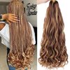 French Curly Braiding Hair 22 Inch Loose Wave Braiding Hair 8 Pack Pre Stretched Synthetic Braiding Hair Extensions (27/33, 22 Inch (Pack of 8))