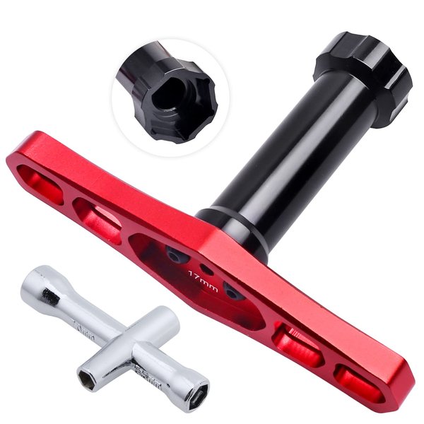 Hobbypark 17mm Wheel Hex Hubs Wrench RC Wheel Wrench Spanner Repair Tools for 1:8 1/10 Scale RC Car Truck Off Road Buggy Rock Crawler Touring Drift