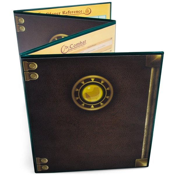 Stratagem The Master's Tome 4-Panel Customizable GM Screen with Free Inserts – Dry Erase, Dungeon & Game Master Accessory for Tabletop RPG Campaigns (Green)