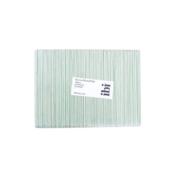 IBI Small Green File | Grit 120/120 | Professional Nail File (100PCS)