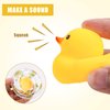 Duck for Cars, Rubber Duck for Car Dashboard, Squeaky Duck Bath Toy Yellow Duck Car Ornament Fun Cowboy Duck Car Accessories Car Dashboard Decorations with Swim Ring Hat Scarf Glasses (Style 4)
