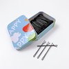 100 pcs Bobby Pins with Cute Tin Box Packaging Hair Clips for Girls and Women of All Hair Types for Styling Updo Hair Buns(PB)