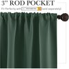 RYB HOME Room Darkening Curtains 45 inches Length, Blackout Window Curtains Drapes Energy Efficient Covering for Bedroom Dorm Glass Door, W 42 x L 45 inch, 2 Panels, Dark Green