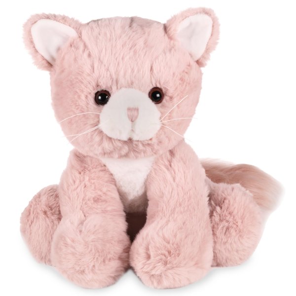 Bearington Mew Mew The Pink Kitty Stuffed Animal Plush, 10.5 Inch Stuffed Animal