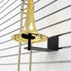 Trombone Holder – Slatwall and Pegboard Mount Display (Quantity 5) (5, Black)