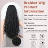 Liyouda Braided Lace Front Wigs HD Full Lace Front Braided Wigs for Black Women 100% Handmade Bohemian Box Braids Wig Double Lace Braid Wig Synthetic Knotless Box Braided Wig with Curly Ends