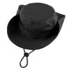 FALETO Outdoor Boonie Hat Safari Fishing Hats Sun Hat UV Protection Foldable Military Cap Wide Brim Breathable Black