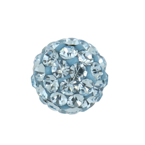 Studex Sensitive Regular 6mm Aquamarine Crystal Fireball Stainless Steel Stud Earrings