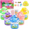 5 Pack Butter Slime Kit, Dual Colors Slime Set with Cute Slime Charms, Soft & No-Sticky, Scented Putty Slime for Party Favors, Birthday Gift, Stress Relief Toys for Girls Boys