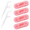 WLLHYF Dental Floss 4 PCS Travel Dental Floss Case Portable Case Refillable Dental Floss Picks Organizer 40 Picks Professional Toothpicks Sticks for Family Hotel Travel Women Men Teeth Cleaning
