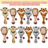 ArtCreativity Zoo Animal Paddle Balls, Pack of 12, 9 Inch Wooden Paddleball with String, Assorted Designs, Great Party Favors, Goodie Bag Fillers, Fun Activity Toys for Kids