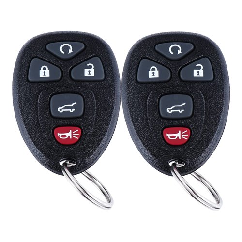 Keyless Entry Remote Control Car Key Fob for 2007-2016 Chevy Suburban Tahoe Traverse/Buick Enclave/GMC Acadia Yukon/Cadillac Escalade FCCID: OUC60270 OUC60221(5Btn 2 Pcs)