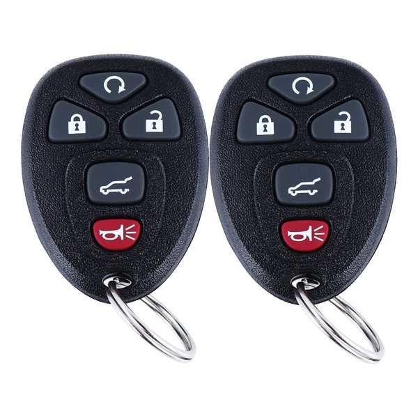Keyless Entry Remote Control Car Key Fob for 2007-2016 Chevy Suburban Tahoe Traverse/Buick Enclave/GMC Acadia Yukon/Cadillac Escalade FCCID: OUC60270 OUC60221(5Btn 2 Pcs)