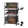 REPTI ZOO Reptile Terrarium Stackers Post Only for RK Knock-Down Glass Terrariums