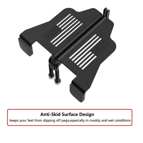 Door-off Foot Pegs for Jeep Wrangler - Exterior Door Hinge Mounted Pedal Set of 2 Metal Powdercoated Bolt On Installation,Compatible with Jeep Wrangler JK JL Gladiator JT 2007-2024