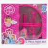 Sakar My Little Pony Six Piece Kids Drum Kit Musical My Little Pony Toys, Drum Set for Kids Music & Education, Comes with 4 Kids Instruments, 2 Drum Sticks, Bonus Toy Strap for Drums