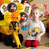Yiran Construction Birthday Balloons, Number 4 Balloons for 4th Birthday, 12pcs Construction Birthday Party Supplies, 4 Year Old Boys Kids Birthday Party Decorations Dump Truck Birthday Number Balloon