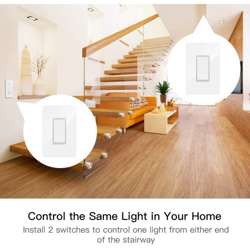 TREATLIFE 3 Way Smart Switch, 2.4Ghz WiFi Smart Light Switch 3 Way Switch Works with Alexa, Google Home and SmartThings, Remote Control, Schedule, Neutral Wire Required 1 Pack