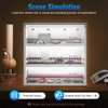 1:64 Scale 4-Tiers Vehicle Model Display Case Parking Lot Real Scene with LED Light, 3-Tiers Acrylic Model Car Display Case with LED Light and Dust Proof Door for Storage & Display