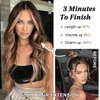 SilkStrands Halo Hair Extensions 20 Inch Invisible Wire Hair Extensions with 4 Secure Clips Adjustable Long Wavy Hair Extensions for Women Secret Hair Piece for Women (Ash Brown with Platinum Blonde)