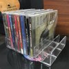 Clear Acrylic DVD/CD Storage Box CD Holder - CD Tray Holds up to 14 CD Cases for Media Shelf Storage and Organization for Countertop/Kitchen/Bathroom/Cabinet.