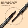 Music Flower eyebrow pencil,Dual-Ended Microfilling Eyebrow Pen, Liquid Eyebrow Pen with 4 Micro Brush-Tip Applicator & Brow Defining Eyebrow Pencil with Precision Tip (Black)