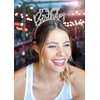 RhinestoneSash Birthday Tiara and Sash for Women - SET OF 2: Silver Sparkle Its My Birthday Headband and Sash - Birthday Gifts for Women, Birthday Party Decorations - HBSash(ItMyBdy) SLV