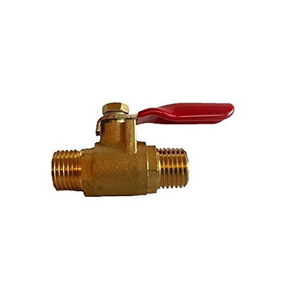 1/4" Male Male NPT Brass Ball Valve Water Moisture Air Tank Drain Shut Off New