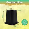 Kings Brand Furniture - Heavy Duty Bed Risers - Furniture Risers 6 Inch Heavy Duty Risers for Sofa & Table - Plastic Riser - Bed Lifts Risers - 4 Risers Furniture - Stackable Bed Lifts Risers - Black
