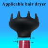 YingEnter Black Orchid Hair Diffuser, Hair Dryer for BlowDryers with 1.8-1.8 inch Diameter Nozzle, suitable for Curlyand Wavy Hair-Softness and Control Blow-out hair is softerfluffier