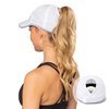 Ponyflo Performance Ponytail Running Hat - Ponytail Hats for Women - High Ponytail Hats for Women - Baseball Cap Women White