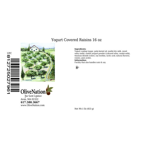 OliveNation Yogurt Covered Raisins 16 ounces