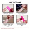 ROFIBUT Flower Press on Nails Medium Almond Fake Nails Glossy Gradient Pink Glue on Nails Small Floral False Nails Pink French Full Cover Stick on Nails for Women Girls Manicure Decoration 24Pcs