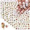 9 Sheets Angel Nail Stickers 3D Self-Adhesive Cupid Nail Art Stickers Eros Flowers Heart Nail Art Supplies Design Valentine's Day Nail Decals for Women Girls Acrylic Nails Manicure Decorations