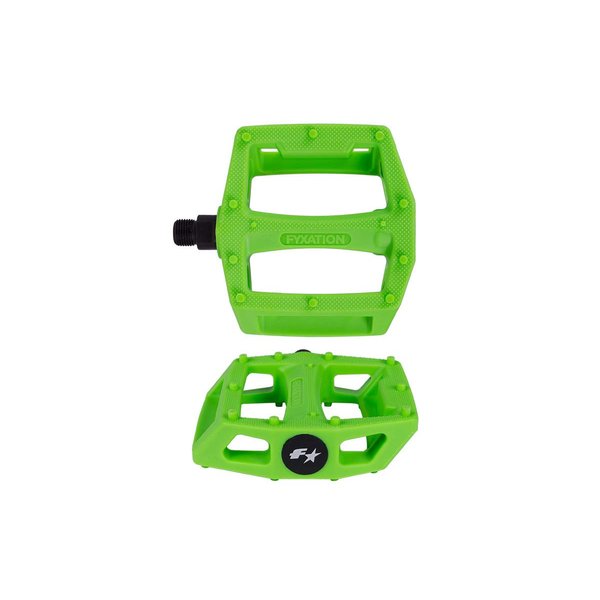 Fyxation Gates BMX Platform Pedal, Green, Standard