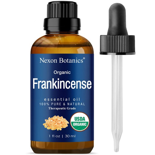Organic Frankincense Essential Oil 30 ml - Boswellia Serrata - Natural, Pure Frankincense Oil for Diffuser, Aromatherapy - Therapeutic Grade - Skin Use and Hair Care Benefits from Nexon Botanics