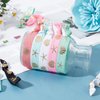 GORGECRAFT 24PCS Printed Glitter Hair Ties Knotted Elastics Ponytail Holders Ocean Theme No Crease Elastic Ribbon Band Ribbon Crease Free Hand Twist Bracelet Accessories for Women