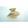 Generic Small mini gold or silver metal leaf hair claw clip (Primary color: Gold), 1 Count (Pack of 1)