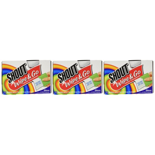 Shout Stain Remover Wipes-12 ct. (Pack of 3)