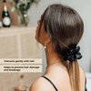 NGHT Silk Scrunchies for Women's Hair - 100% Thin Silk Scrunchies with Elastic Band Small - Ponytail holders for Girls - Multi-colored Pack of 6