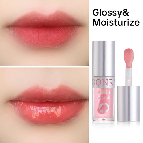 MYUANGO Hydrating Lip Oil Set 3 Colors -Moisturizer Long Lasting Nutritious for Chapped and Flaky Lips Shiny and Vegan Lip Gloss with Big Brush Head (Set B)