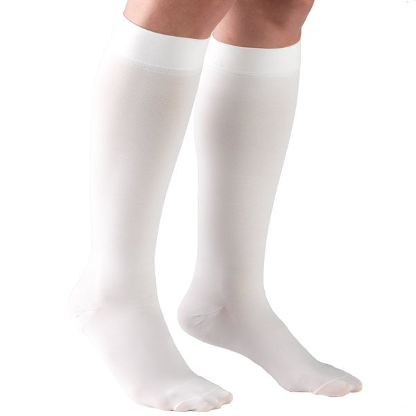 Truform Unisex Adult 20-30 Mmhg Medical Support Hose, White, Small 1 Pair US