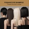 Fvquhvo Dark Brown Hair Dye Shampoo for Gray Coverage, Argan Oil Instant Hair Color Shampoo, Semi-Permanent Brown Hair Shampoo, Long Lasting Brown Hair Dye, Brown Shampoo Easy to Use (Dark Brown)
